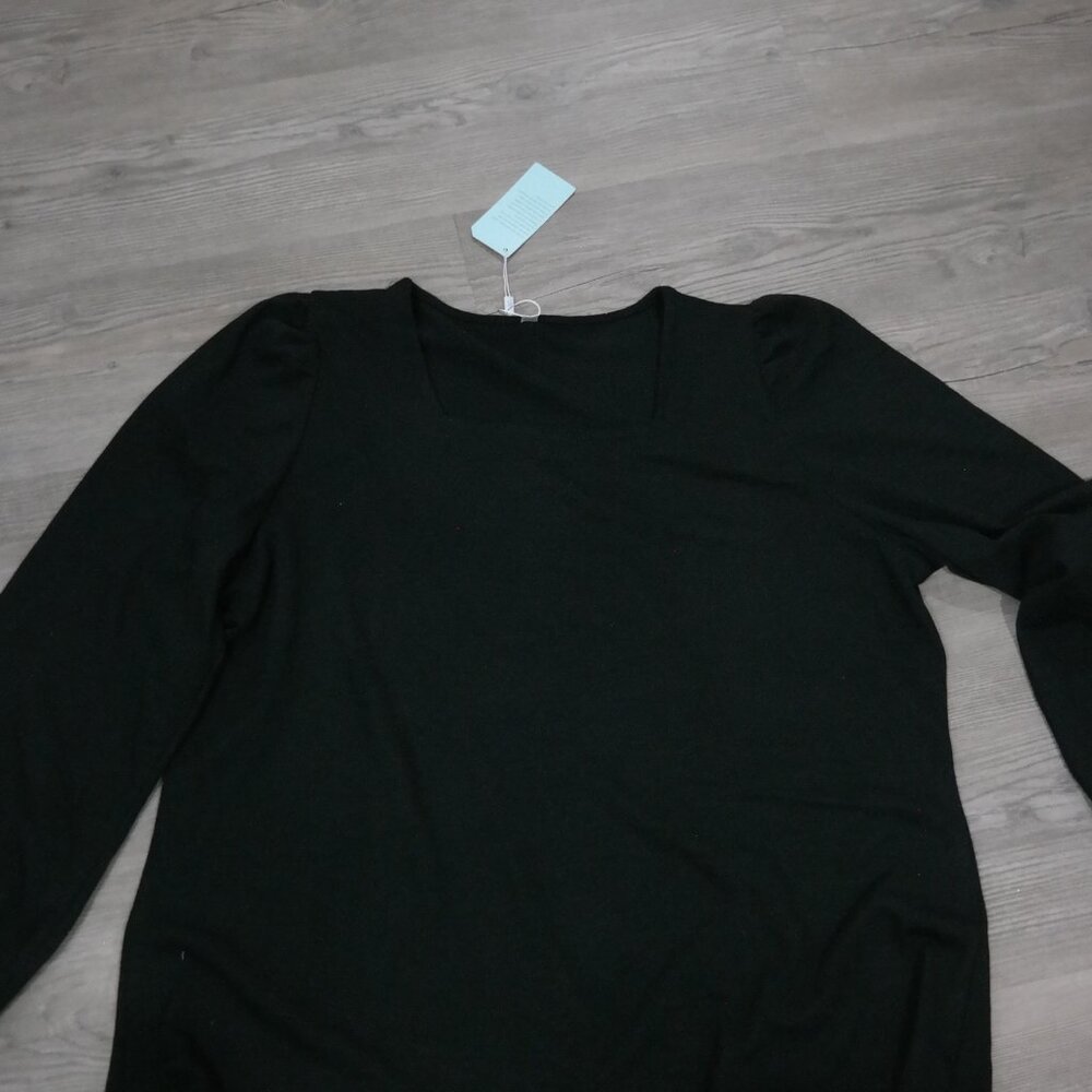 Classic Square Neckline LS Sweater